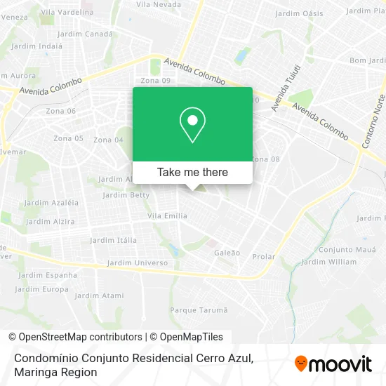 Condomínio Conjunto Residencial Cerro Azul map