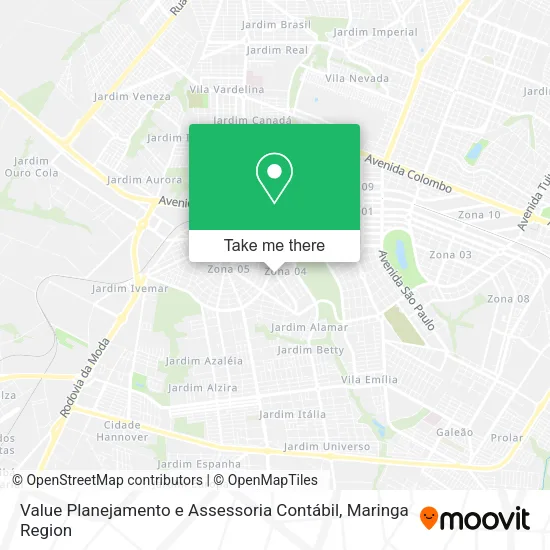 Value Planejamento e Assessoria Contábil map
