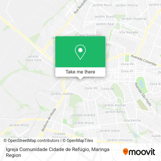 Mapa Igreja Comunidade Cidade de Refúgio