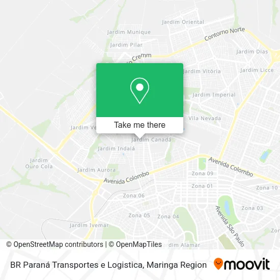 BR Paraná Transportes e Logistica map