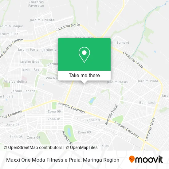 Maxxi One Moda Fitness e Praia map