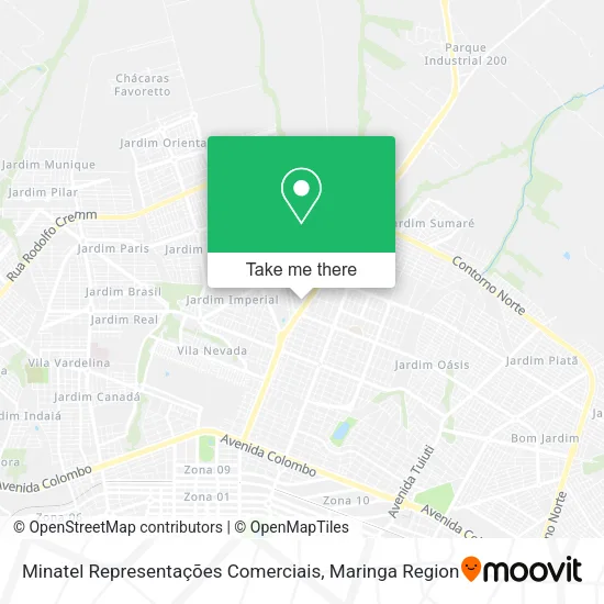 Minatel Representações Comerciais map