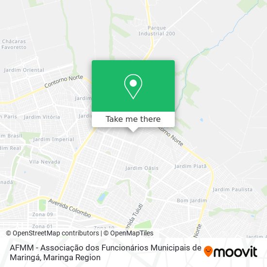 Mapa AFMM - Associação dos Funcionários Municipais de Maringá