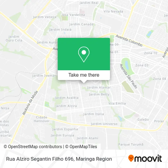 Rua Alziro Segantin Filho 696 map