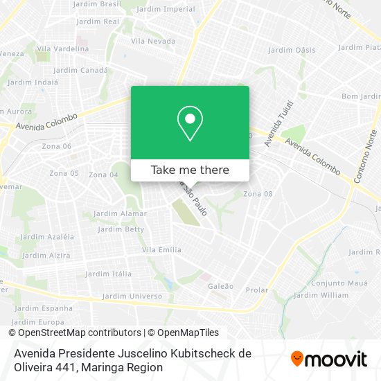 Avenida Presidente Juscelino Kubitscheck de Oliveira 441 map