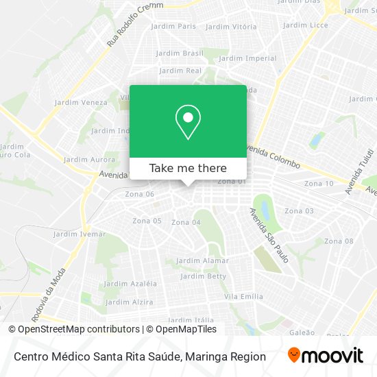 Mapa Centro Médico Santa Rita Saúde