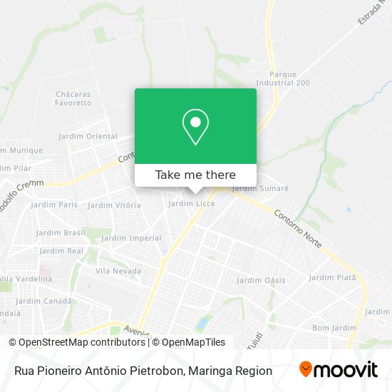 Rua Pioneiro Antônio Pietrobon map