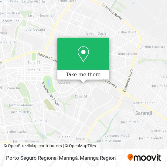 Porto Seguro Regional Maringá map