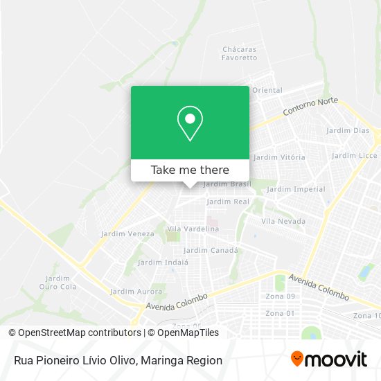 Mapa Rua Pioneiro Lívio Olivo