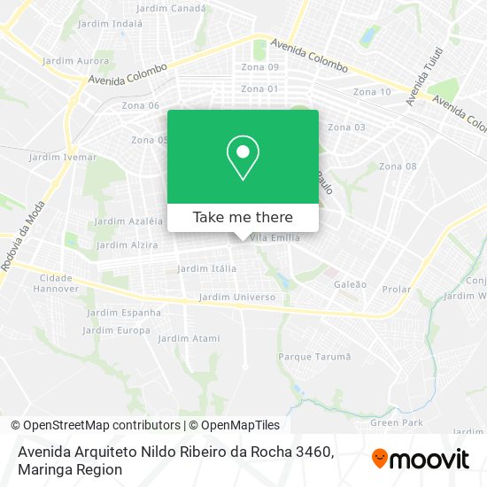 Mapa Avenida Arquiteto Nildo Ribeiro da Rocha 3460