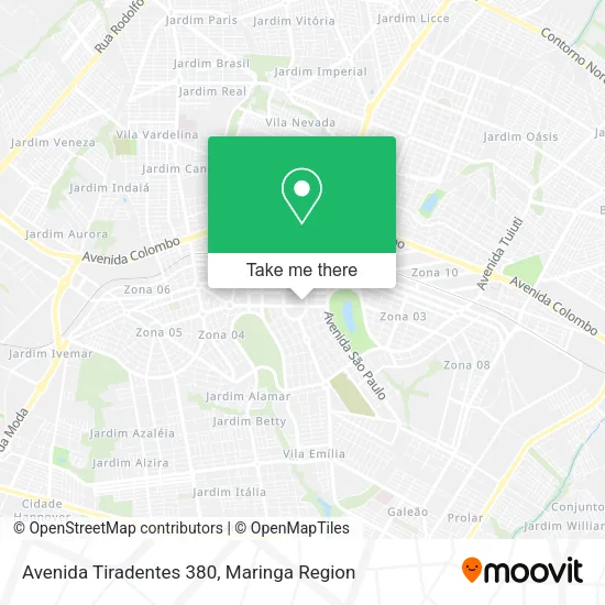 Avenida Tiradentes 380 map