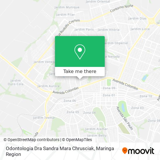 Odontologia Dra Sandra Mara Chrusciak map
