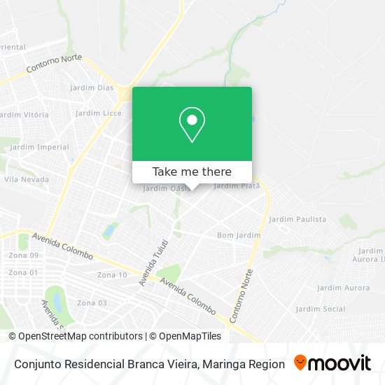 Mapa Conjunto Residencial Branca Vieira