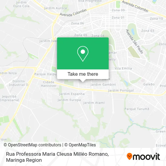 Rua Professora Maria Cleusa Milléo Romano map