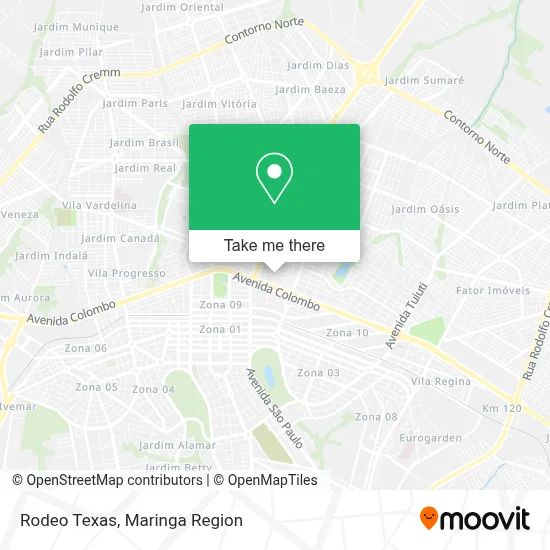 Rodeo Texas map