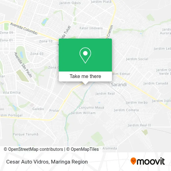Cesar Auto Vidros map