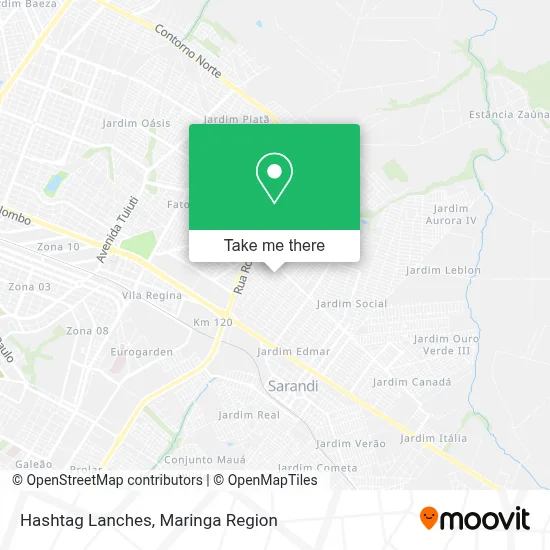 Hashtag Lanches map