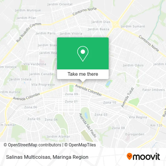 Salinas Multicoisas map