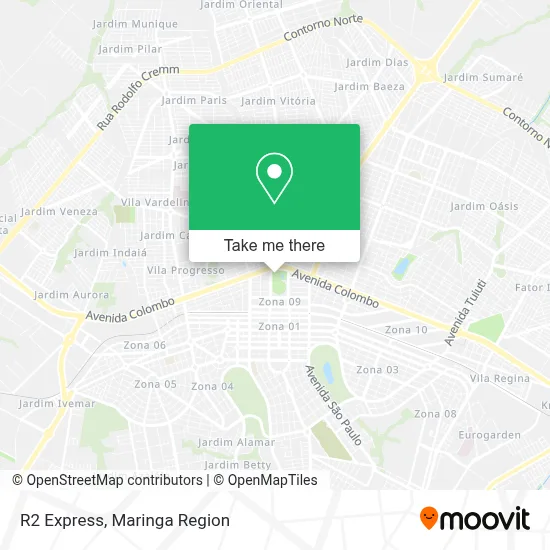 R2 Express map
