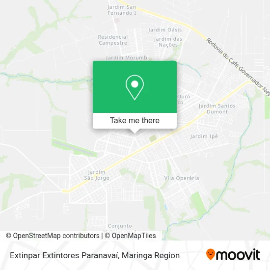 Extinpar Extintores Paranavaí map