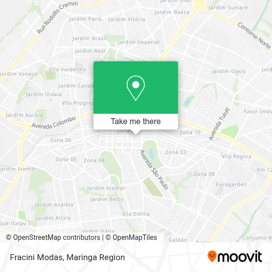 Fracini Modas map