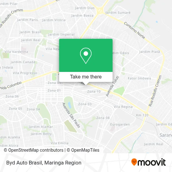 Byd Auto Brasil map