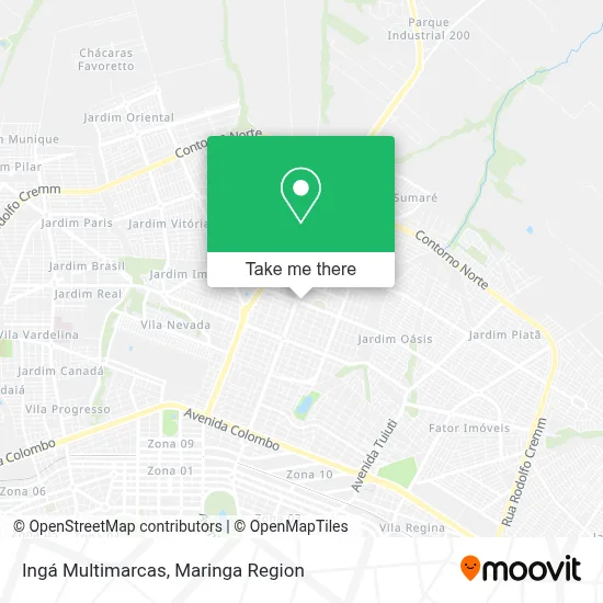 Ingá Multimarcas map