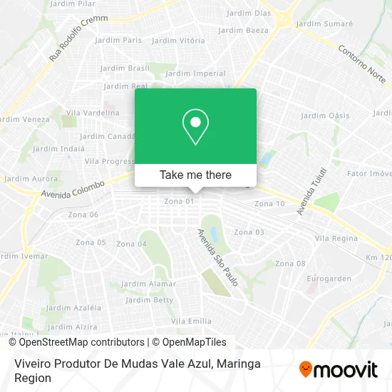 Viveiro Produtor De Mudas Vale Azul map