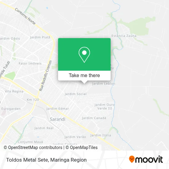 Toldos Metal Sete map