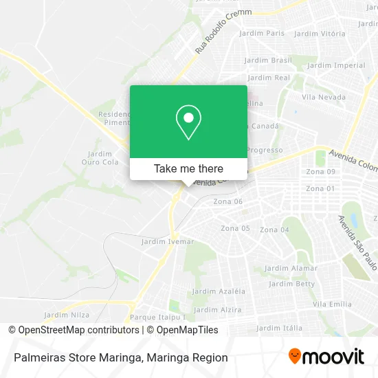 Palmeiras Store Maringa map