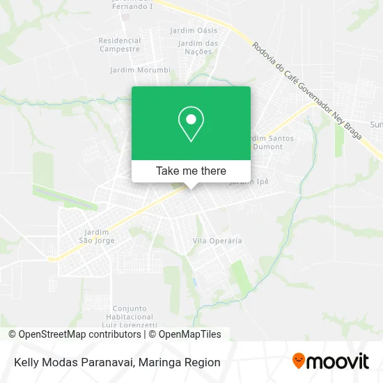 Kelly Modas Paranavai map