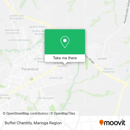Buffet Chantilly map