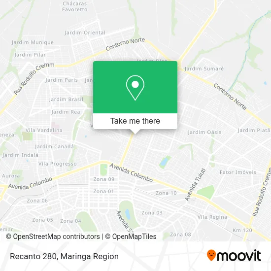 Recanto 280 map