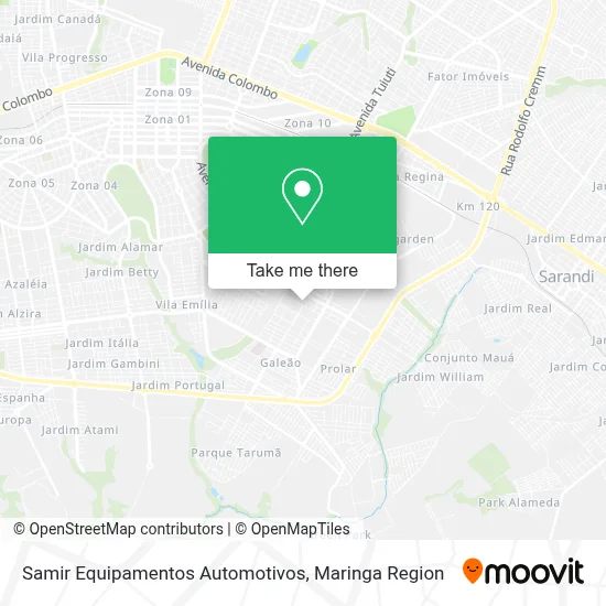 Samir Equipamentos Automotivos map