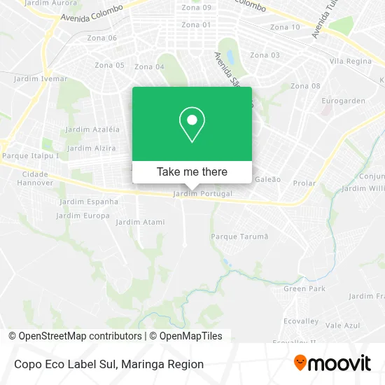 Copo Eco Label Sul map