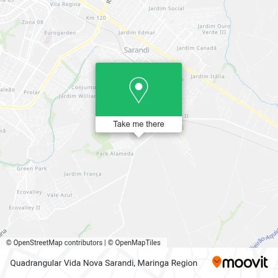 Quadrangular Vida Nova Sarandi map