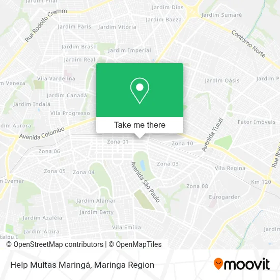 Help Multas Maringá map
