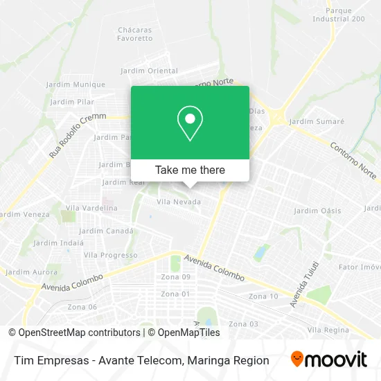 Tim Empresas - Avante Telecom map