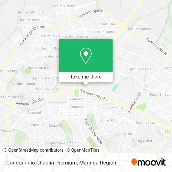 Condomínio Chaplin Premium map