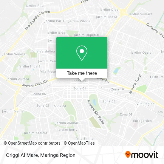 Origgi Al Mare map
