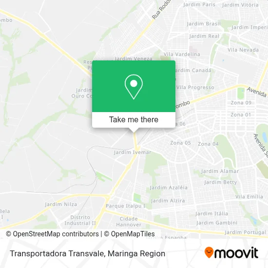 Transportadora Transvale map