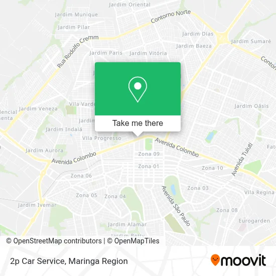 2p Car Service map