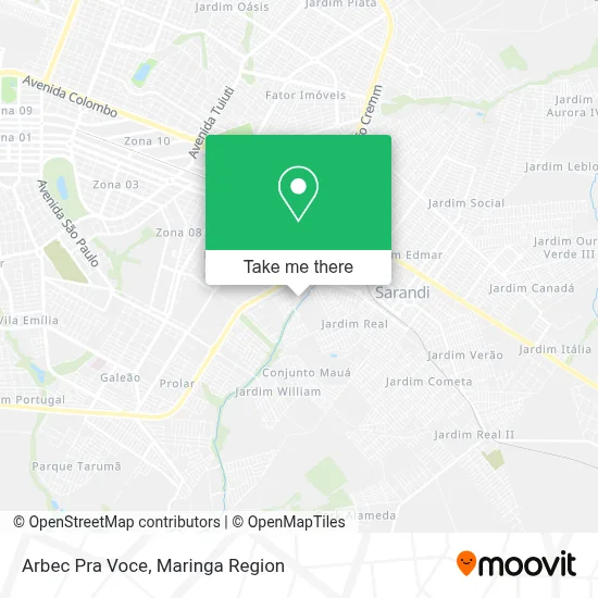 Arbec Pra Voce map