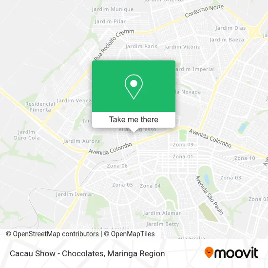 Cacau Show - Chocolates map