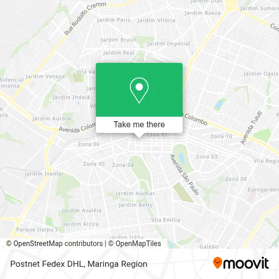 Postnet Fedex DHL map