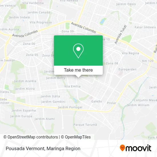 Pousada Vermont map