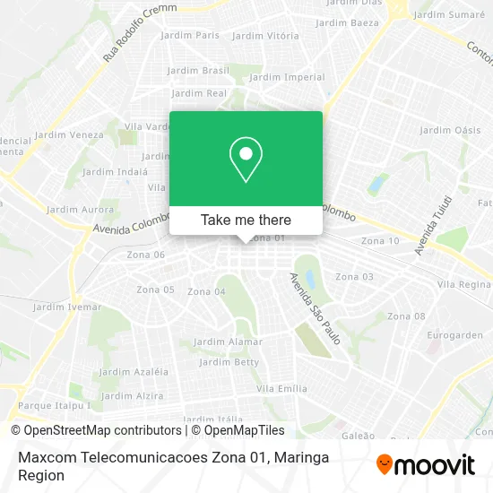 Maxcom Telecomunicacoes Zona 01 map