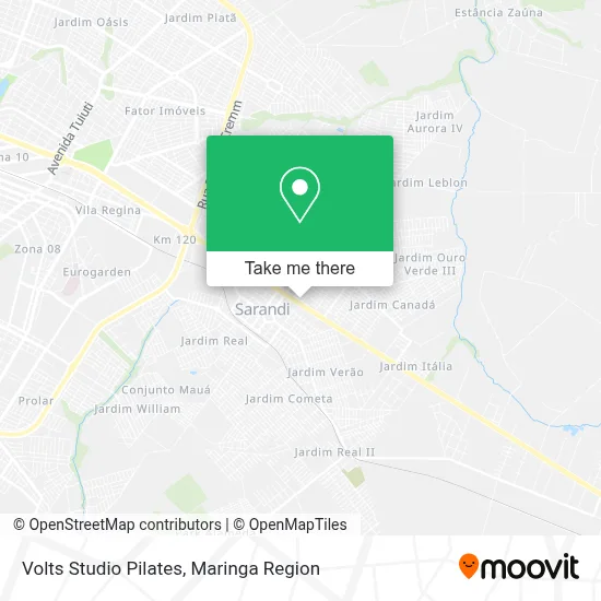 Volts Studio Pilates map