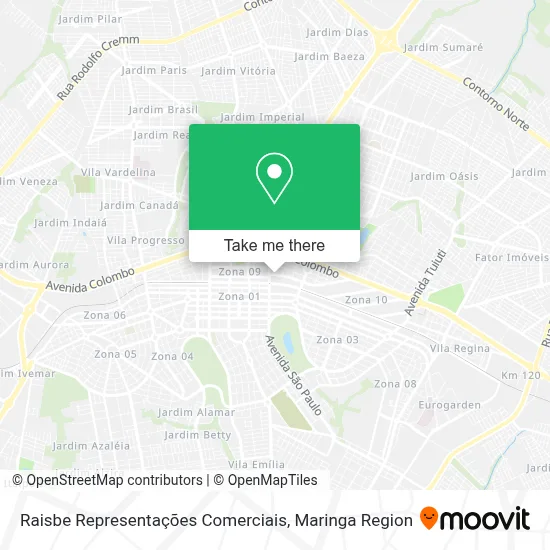 Raisbe Representações Comerciais map