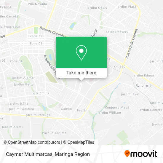 Caymar Multimarcas map